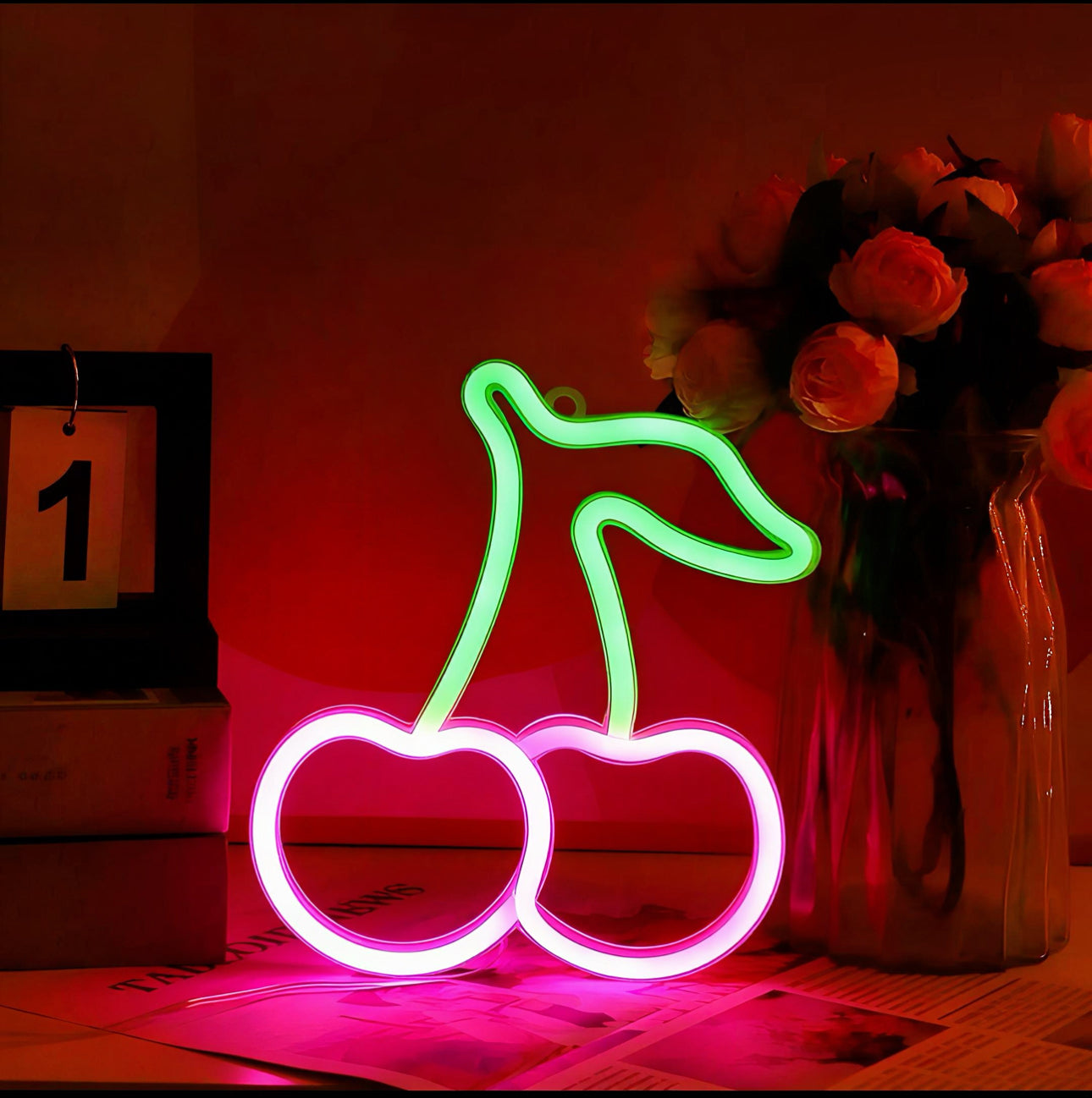 π3D cherry Neon lamp