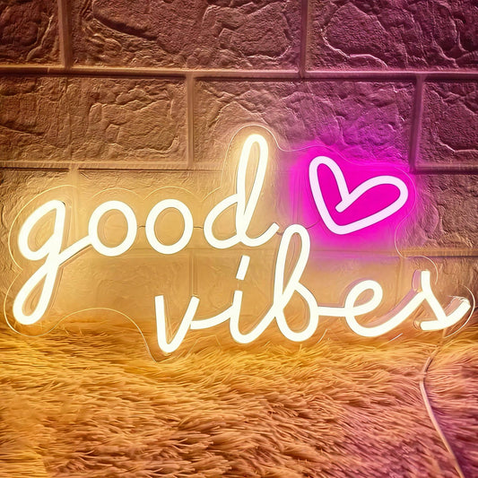 π3D Good Vibes Neon sign