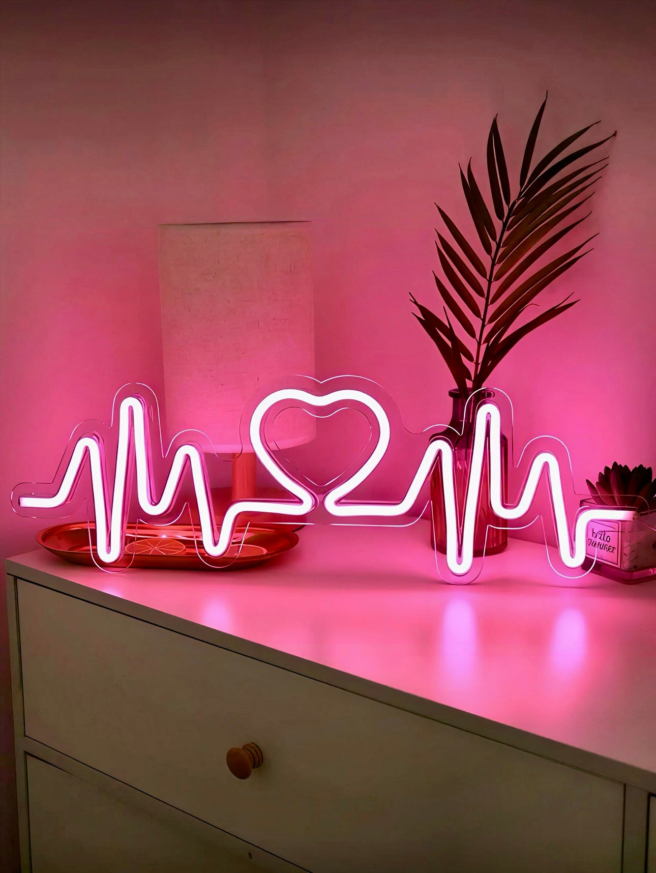 3D💗Heartbeat Acrylic Board Led Light